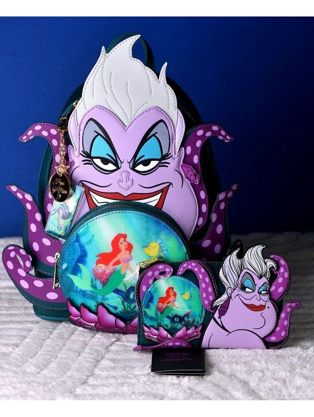 Loungefly Disney Ursula Crystal Ball Backpack & Wallet | NWT